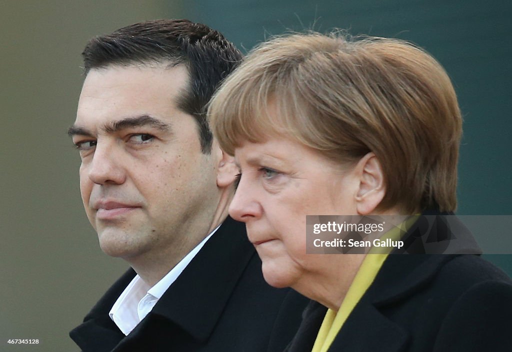 Prime Minister Tsipras Meets With Chancellor Merkel In Berlin