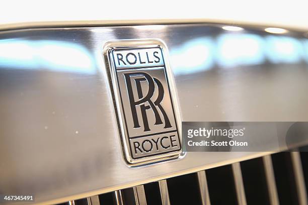 Rolls Royce displays a $500,000 2014 Phantom Drophead Coupe at the Chicago Auto Show on February 6, 2014 in Chicago, Illinois. The show, which is...