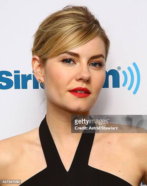 Actress Elisha Cuthbert visits the SiriusXM Studios on March 23, 2015 in New York City.
