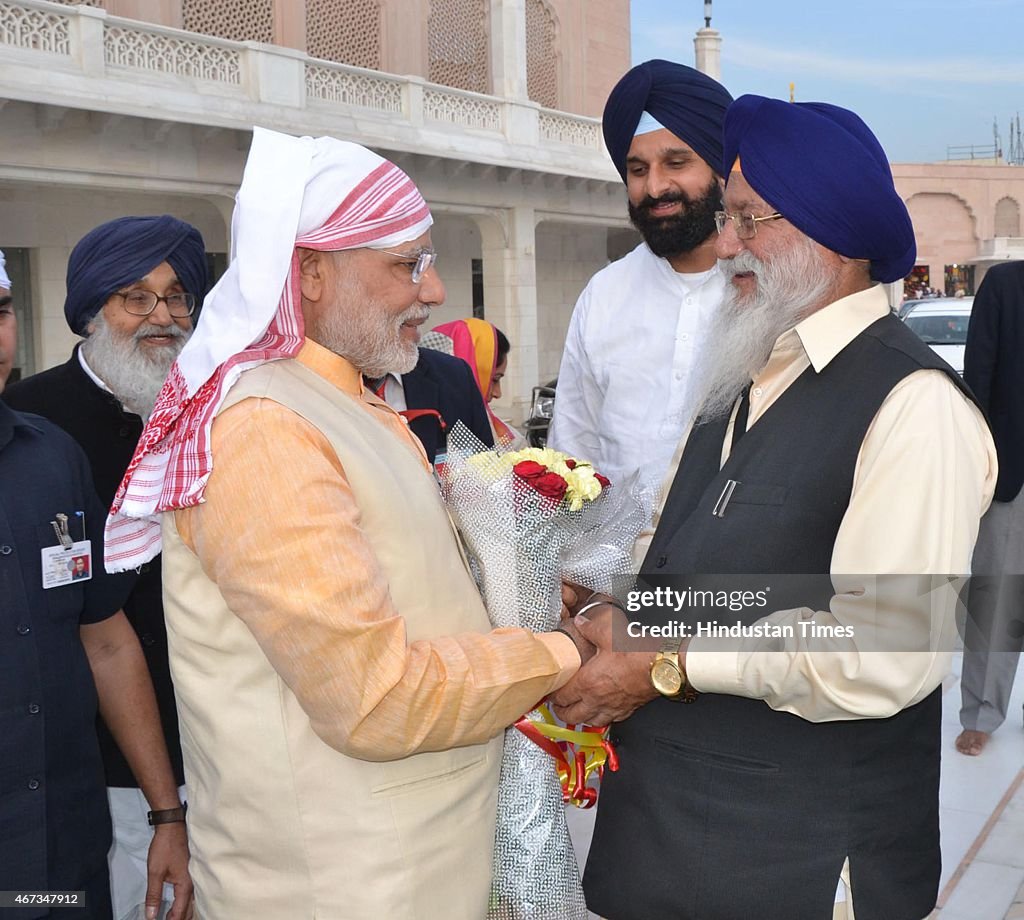 Prime Minister Narendra Modi Pays Obeisance At Golden Temple