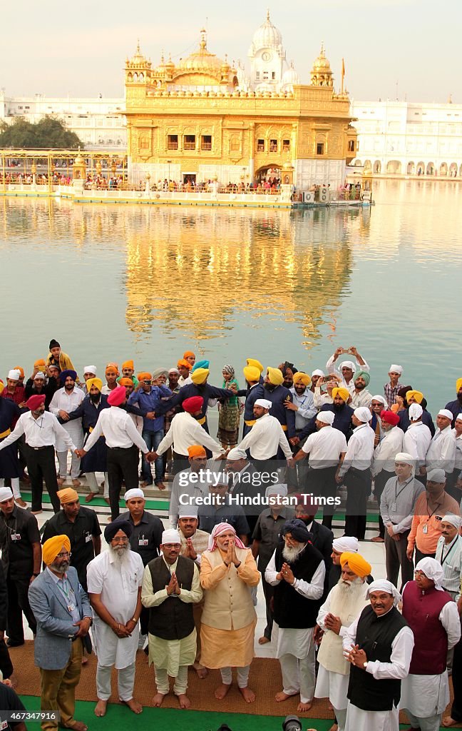 Prime Minister Narendra Modi Pays Obeisance At Golden Temple