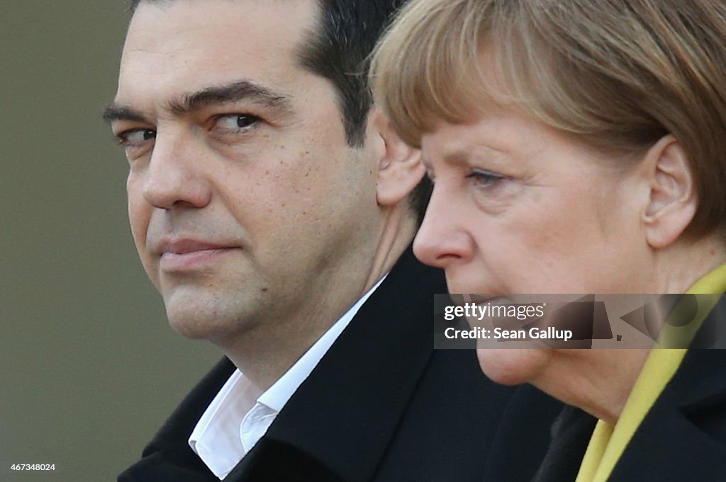 Prime Minister Tsipras Meets With Chancellor Merkel In Berlin