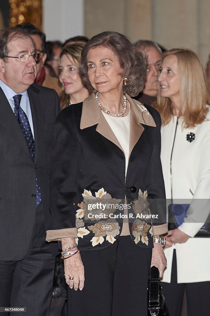 Queen Sofia Visits The Basilica of Santa Teresa in Salamanca