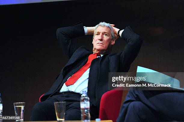 Jeremy Paxman during The Business of News - John Witherow in Conversation with Jeremy Paxman as part of Advertising Week Europe, Picadilly, on March...