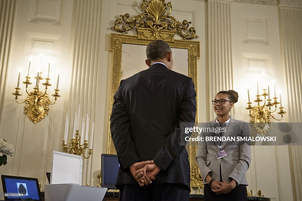 US-POLITICS-OBAMA-SCIENCE FAIR