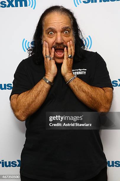 Adult film star Ron Jeremy visits the SiriusXM Studios on March 23, 2015 in New York City.