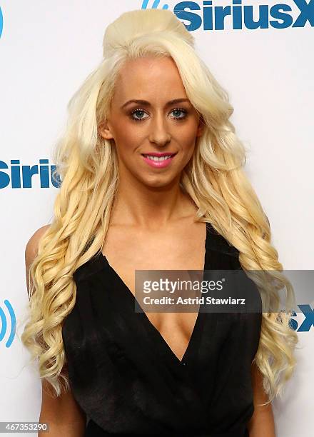 Personality Krissy Summers visits the SiriusXM Studios on March 23, 2015 in New York City.