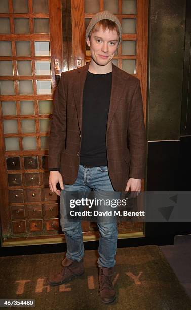 Freddie Fox attends Sotheby's to preview iconic items from The Ivy restaurant that will be going under the hammer on Wednesday 25th March to raise...