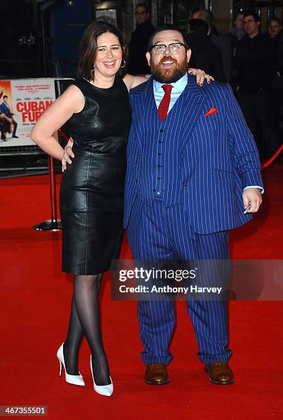 Nick Frost attends the World Premiere of "Cuban Fury" at Vue Leicester Square on February 6, 2014 in London, England.