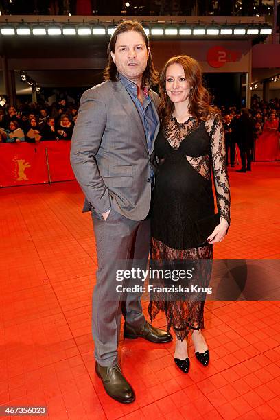 Misel Maticevic and Lavinia Wilson attends 'The Grand Budapest Hotel' Premiere - Audi At The 64th Berlinale International Film Festival at Berlinale...