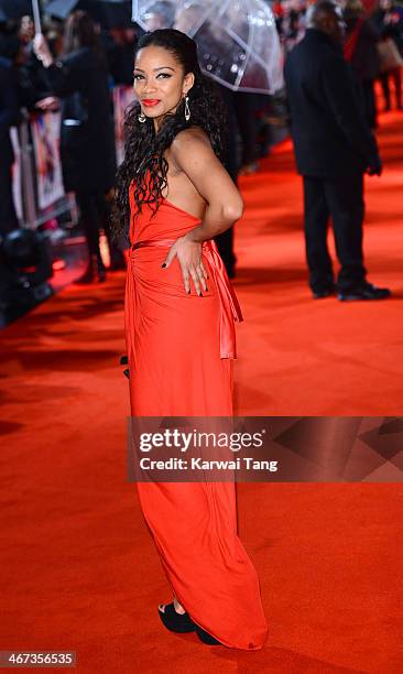 Yanet Fuentes attends the World Premiere of "Cuban Fury" at the Vue Leicester Square on February 6, 2014 in London, England.