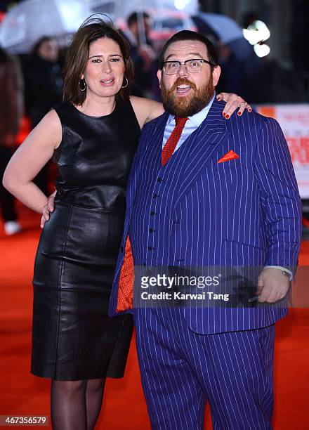Christina Frost and Nick Frost attend the World Premiere of "Cuban Fury" at the Vue Leicester Square on February 6, 2014 in London, England.