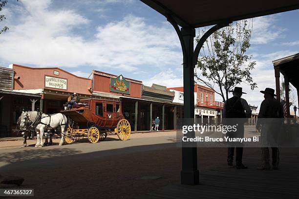 the main street of tombstone - tombstone arizona stock pictures, royalty-free photos & images