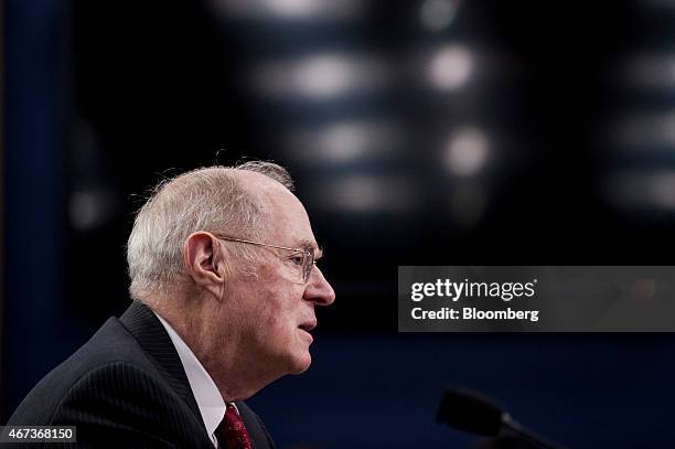 Supreme Court Justice Anthony Kennedy testifies during a Financial Services and General Government Subcommittee in Washington, D.C., U.S., on Monday,...