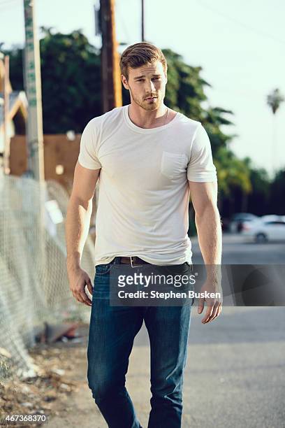 Actor Derek Theler is photographed for Glamoholic on November 24, 2014 in Hollywood, California.
