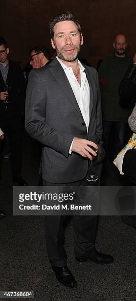 Matt Collishaw attends a private view of "Nick Waplington/Alexander McQueen: Working Progress" at the Tate Britain on March 23, 2015 in London,...