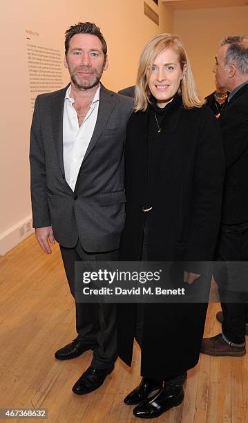 Matt Collishaw and Polly Morgan attends a private view of "Nick Waplington/Alexander McQueen: Working Progress" at the Tate Britain on March 23, 2015...