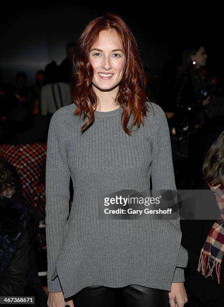 Style and accessories director for US Marie Claire magazine, Taylor Tomasi Hill attends the Tome show during Mercedes-Benz Fashion Week Fall 2014 at...