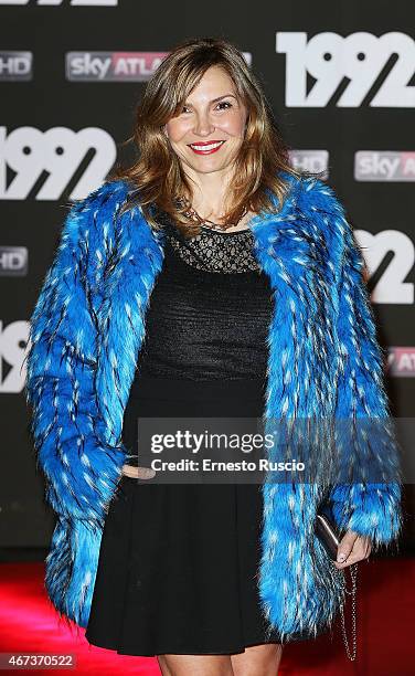 Actress Maria Pia Calzone attends the '1992' Tv Movie premiere at The Space Moderno on March 19, 2015 in Rome, Italy.