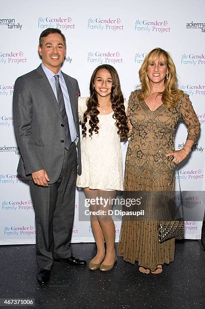 Jazz Jennings poses with parents Greg Jennings and Jeanette Jennings at the Ackerman Institute's Gender & Family Project's "A Night of a Thousand...