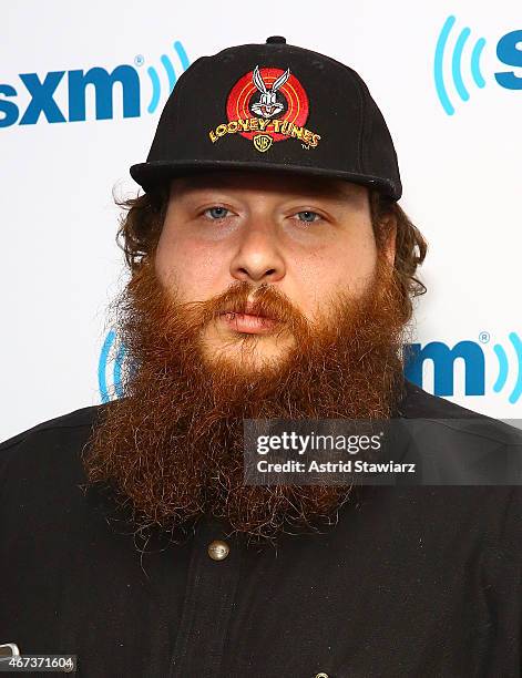 Rapper Action Bronson visits the SiriusXM Studios on March 23, 2015 in New York City.