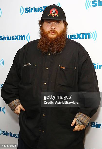 Rapper Action Bronson visits the SiriusXM Studios on March 23, 2015 in New York City.