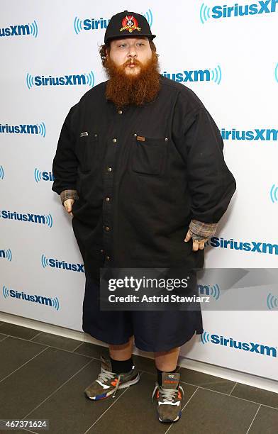 Rapper Action Bronson visits the SiriusXM Studios on March 23, 2015 in New York City.