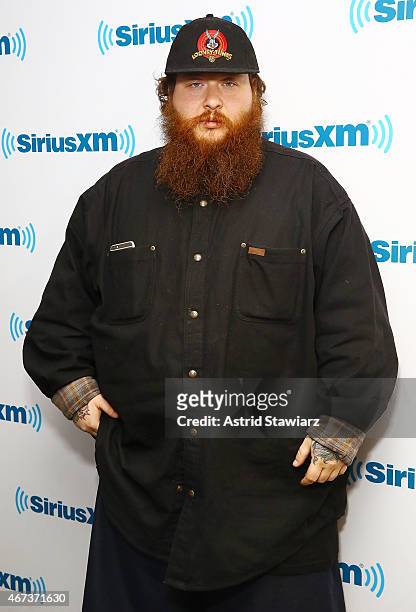 Rapper Action Bronson visits the SiriusXM Studios on March 23, 2015 in New York City.