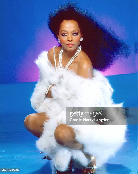Singer Diana Ross poses for a portrait in 1987 in Los Angeles, California.