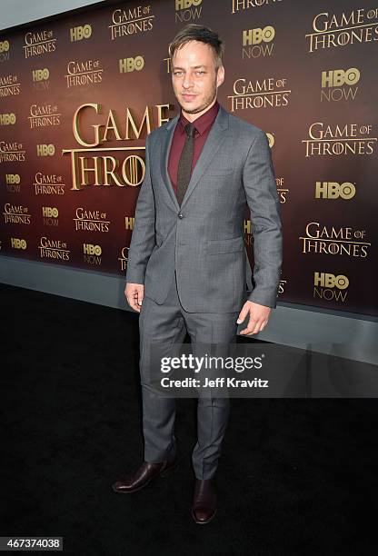 Actor Tom Wlaschiha attends HBO's "Game of Thrones" Season 5 Premiere and After Party at the San Francisco Opera House on March 23, 2015 in San...