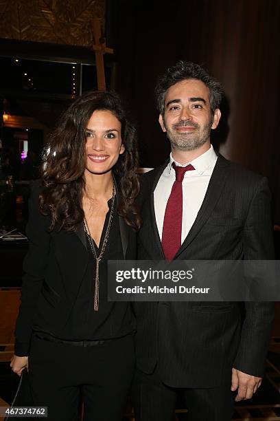 Barbara Cabrita and Sebastien Fechner attend the 'Sauveteurs Sans Frontiere' : Charity Party In Paris on March 23, 2015 in Paris, France.