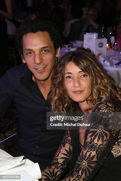 Tomer Sisley and wife Julie attend the 'Sauveteurs Sans Frontiere' : Charity Party In Paris on March 23, 2015 in Paris, France.