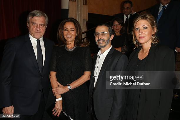 Sidney Toledano, Katia Toledano, Erie Levy and Amanda Sthers attend the 'Sauveteurs Sans Frontiere' : Charity Party In Paris on March 23, 2015 in...