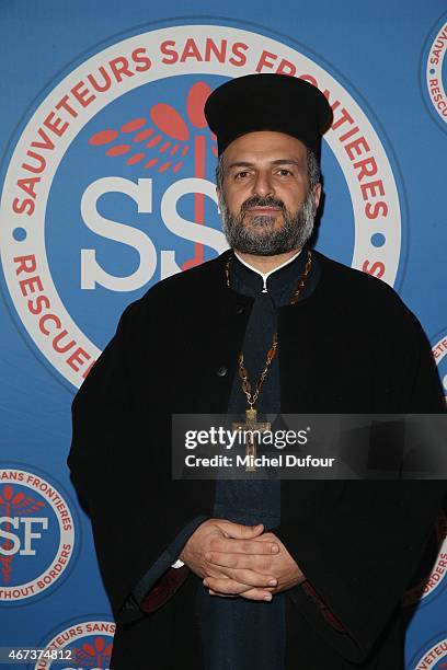 Pere Gabriel Nadaf attends the 'Sauveteurs Sans Frontiere' : Charity Party In Paris on March 23, 2015 in Paris, France.