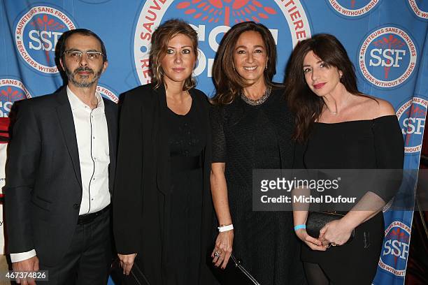 Erie Levy, Amanda Sthers, Katia Toledano and Albane Cleret attend the 'Sauveteurs Sans Frontiere' : Charity Party In Paris on March 23, 2015 in...