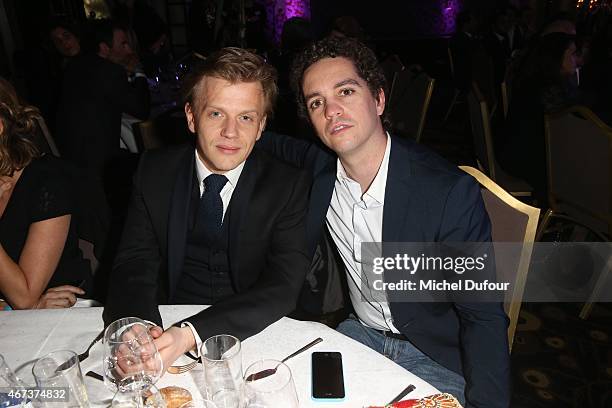 Alex Lutz and Bruno Sanchez attend the 'Sauveteurs Sans Frontiere' : Charity Party In Paris on March 23, 2015 in Paris, France.