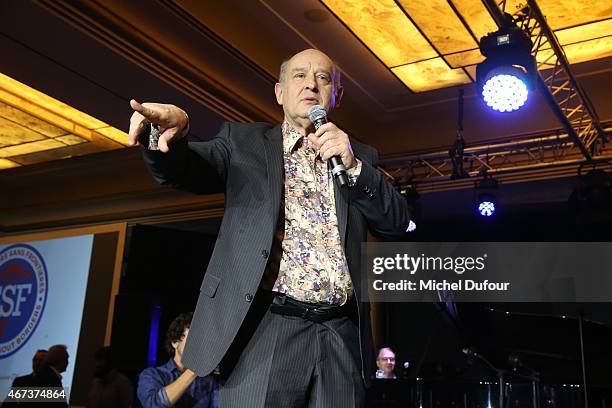Michel Jonasz performing attends the 'Sauveteurs Sans Frontiere' : Charity Party In Paris on March 23, 2015 in Paris, France.