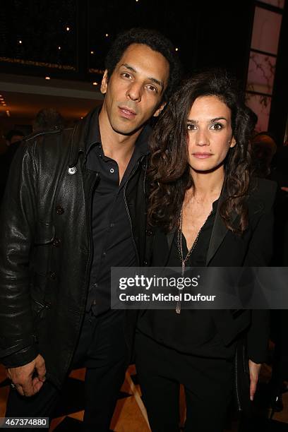 Tomer Sisley and Barbara Cabrita attend the 'Sauveteurs Sans Frontiere' : Charity Party In Paris on March 23, 2015 in Paris, France.