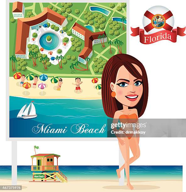 miami beach - miami beach vector stock illustrations