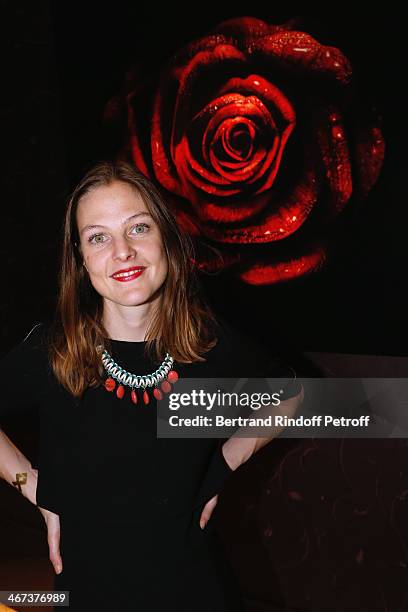 Owner of 'La vitrine AM' Charlotte Ardon attends the Arthur Aubert Exhibition private view. Held at Le Fouquet's Barriere Hotel on February 6, 2014...