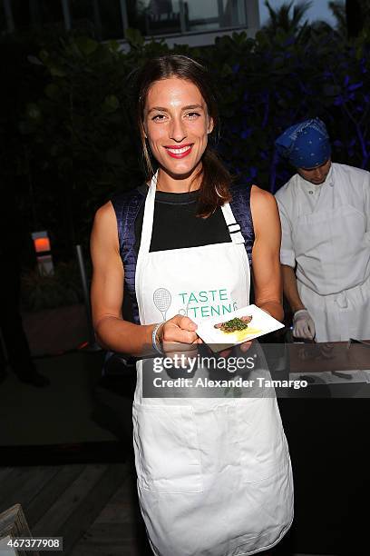 Andrea Petkovic attends Taste Of Tennis Miami Presented By Citi at W South Beach on March 23, 2015 in Miami Beach, Florida.