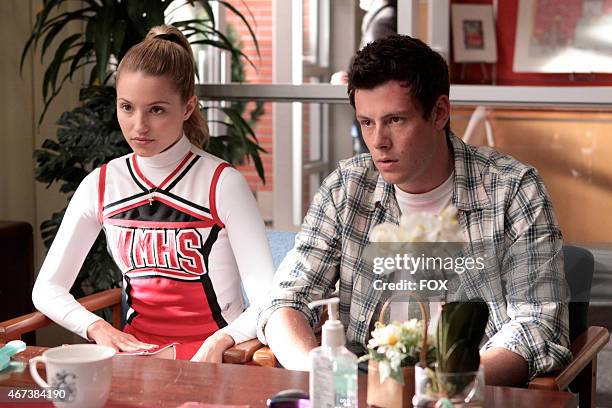 Quinn and Finn seek advice in the "Mash-Up" episode of GLEE airing Wednesday, Oct. 21 on FOX.