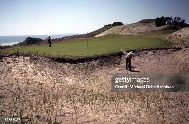 View of the Island club members playing golf on Jekyll Island, Georgia.