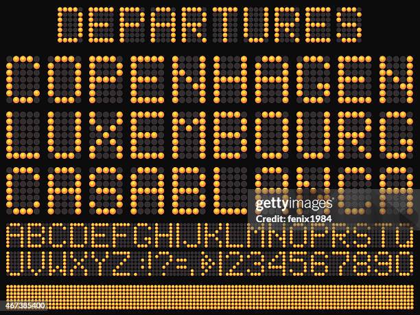 stockillustraties, clipart, cartoons en iconen met information led board - station de vacances