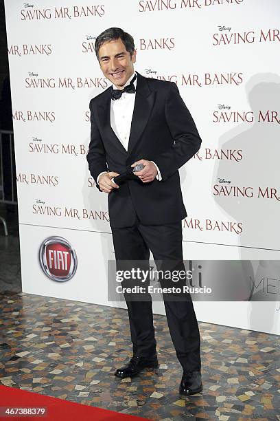Marco Liorni attends the 'Saving Mr Banks' premiere at The Space Moderno on February 6, 2014 in Rome, Italy.