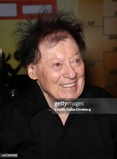 Actor/comedian Marty Allen attends a meet and greet after his performance at the Downtown Grand Hotel & Casino on March 23, 2015 in Las Vegas, Nevada.