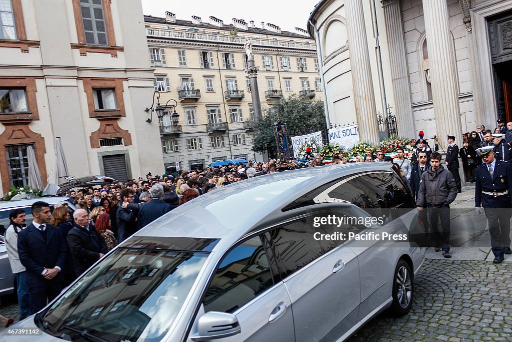 The funeral of Orazio Conte and Antonella Sesino, the two...