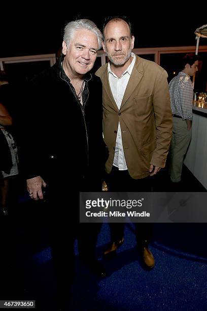 Actors Michael Harney and Nick Sandow attend the 2015 Tribeca Film Festival LA Kickoff Reception at The Standard, Hollywood on March 23, 2015 in West...