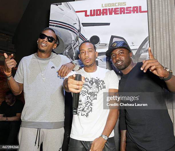Ludicrous Rapper Fire Rapper Kosine, actor / rapper Ludacris and Tuo attend the album... News ...