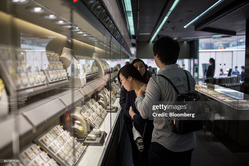 Inside A Chow Sang Sang Holdings International Ltd. Jewelry Store Ahead Of Earnings Announcement